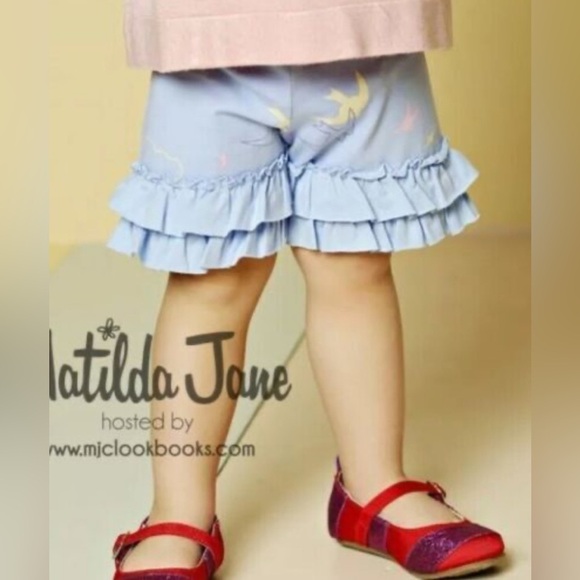 Matilda Jane size 2 Good Hart Harbor View shorties lavender birds ruffled shorts - Picture 4 of 4